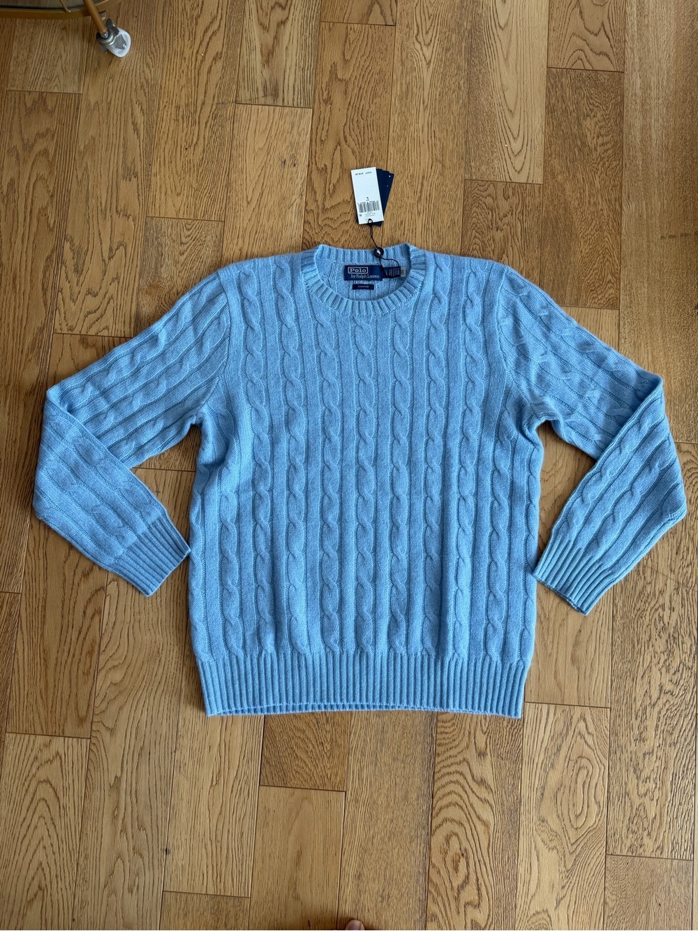Polo Ralph Lauren Cable Crewneck Sweater Cashmere US Open Prep Fall Style